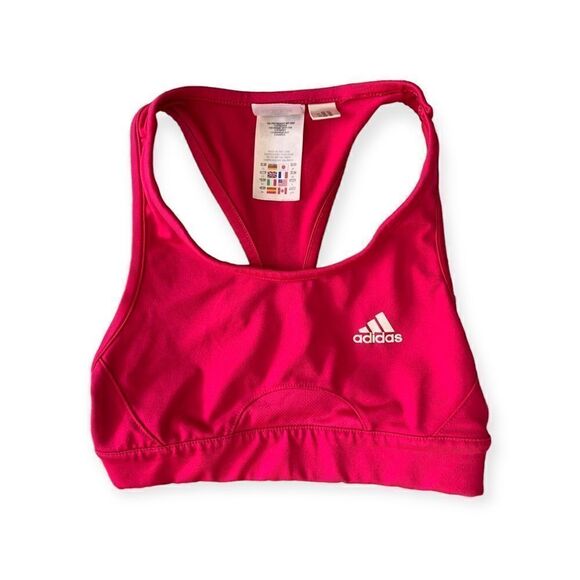 Adidas Magenta Sports Bra, Small - Picture 1 of 3